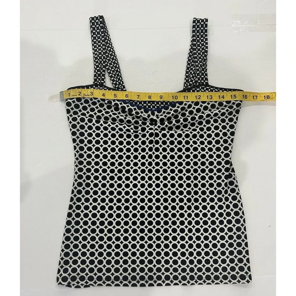WHBM Vintage Geo Dot Fitted Babydoll Top Y2K Mallcore Boho Preppy Going Out Club